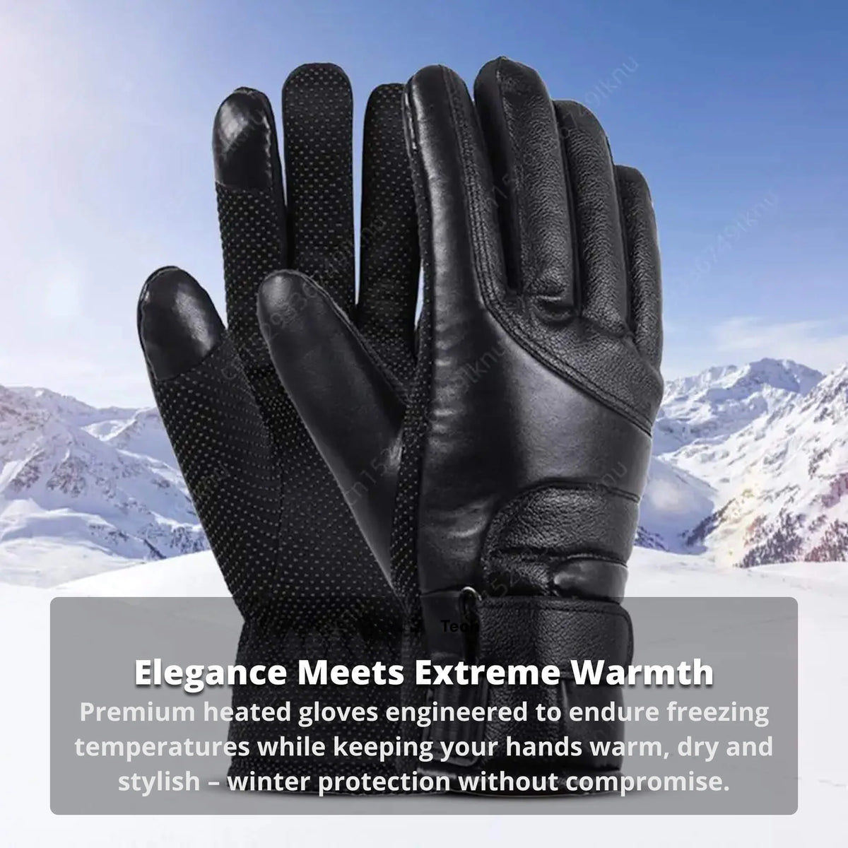 Heated Gloves USB Rechargeable Waterproof Touchscreen-Compatible