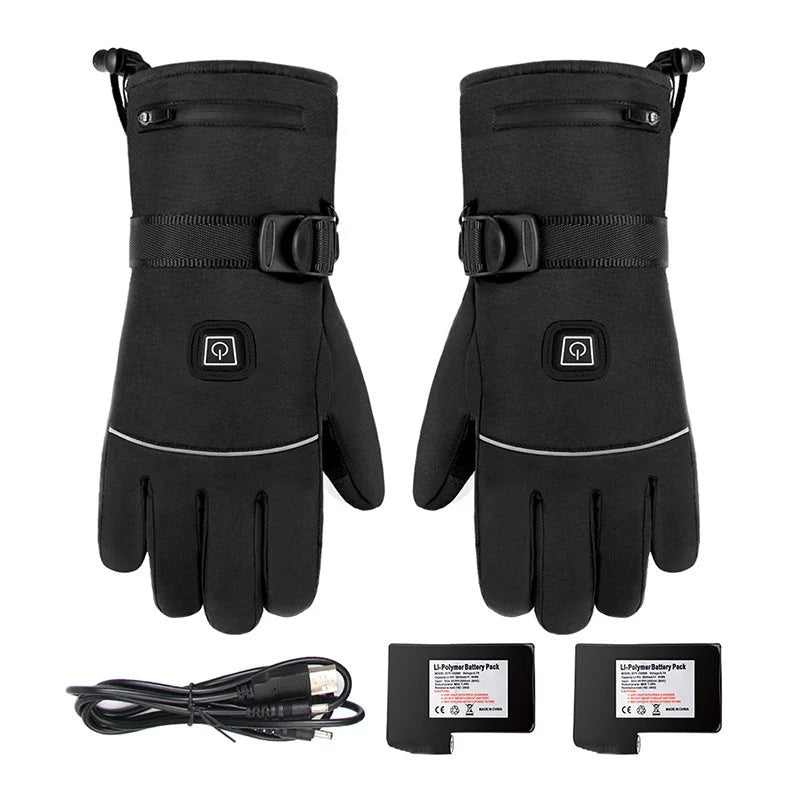 Heated Gloves Waterproof Touchscreen Compatible Anti-Slip Palms