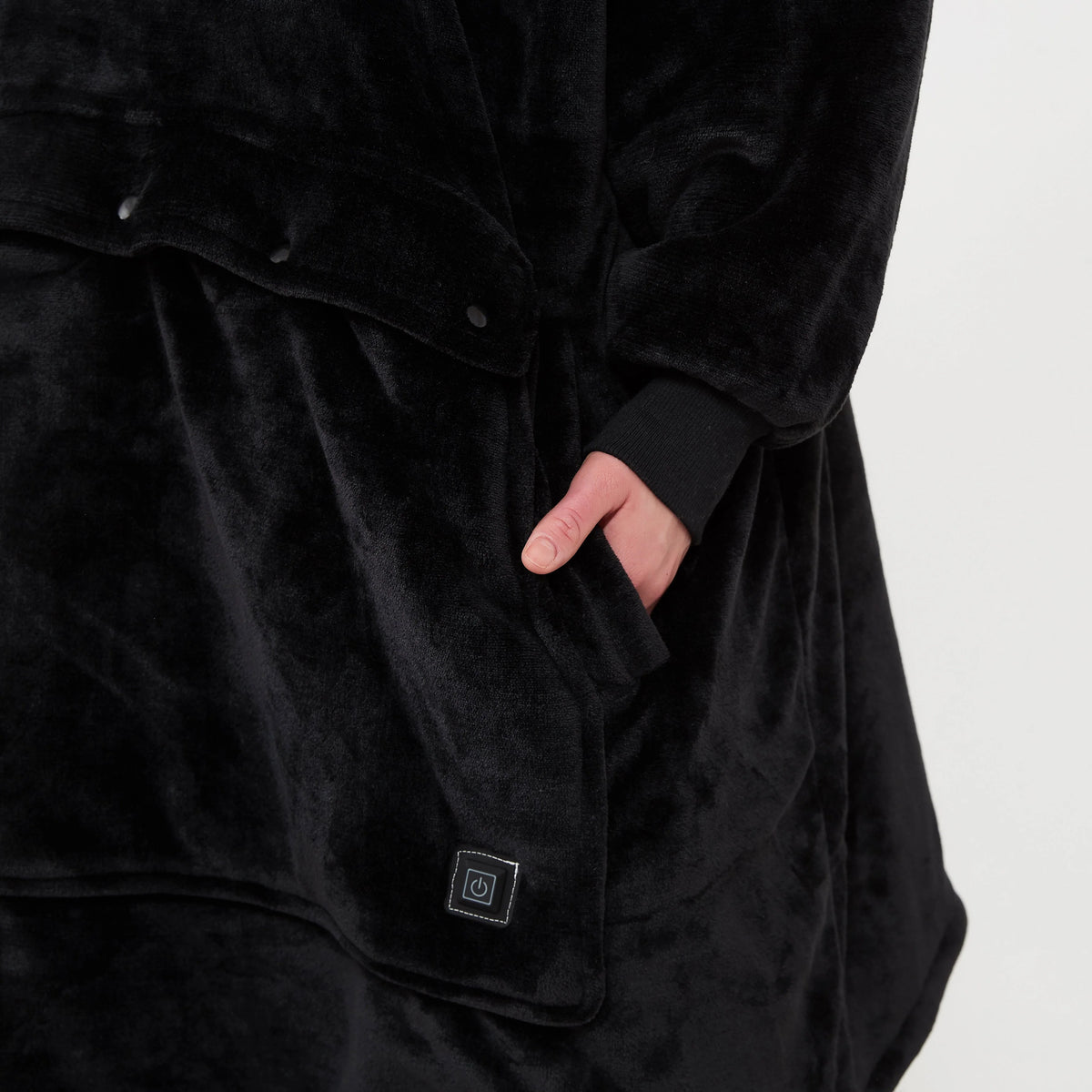 Heated Hoodie Blanket Plush Oversized Hood & Sleeves