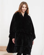 Heated Hoodie Blanket Plush Oversized Hood & Sleeves