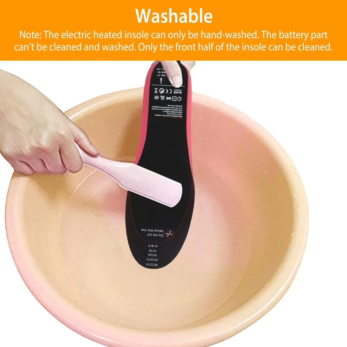 Heated Insoles USB-C Rechargeable Up To 10 Hours