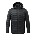 Heated Jacket 21-Zone Heating Hooded Water-Repellent Windproof Polyesters