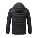 Heated Jacket 21-Zone Heating Hooded Water-Repellent Windproof Polyesters