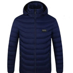 Heated Jacket 21-Zone Heating Hooded Water-Repellent Windproof Polyesters