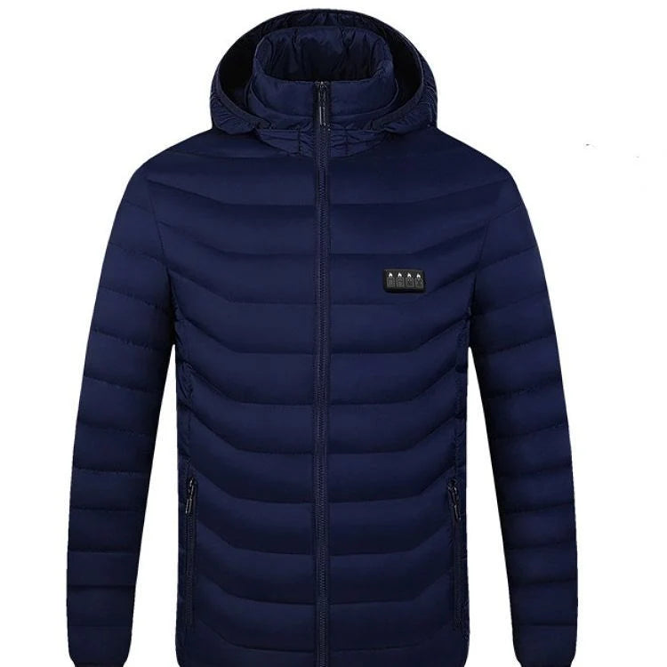 Heated Jacket 21-Zone Heating Hooded Water-Repellent Windproof Polyesters