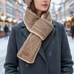 Heated Neck Warmer USB-C Rechargeable 3 Heat Settings Washable Cotton