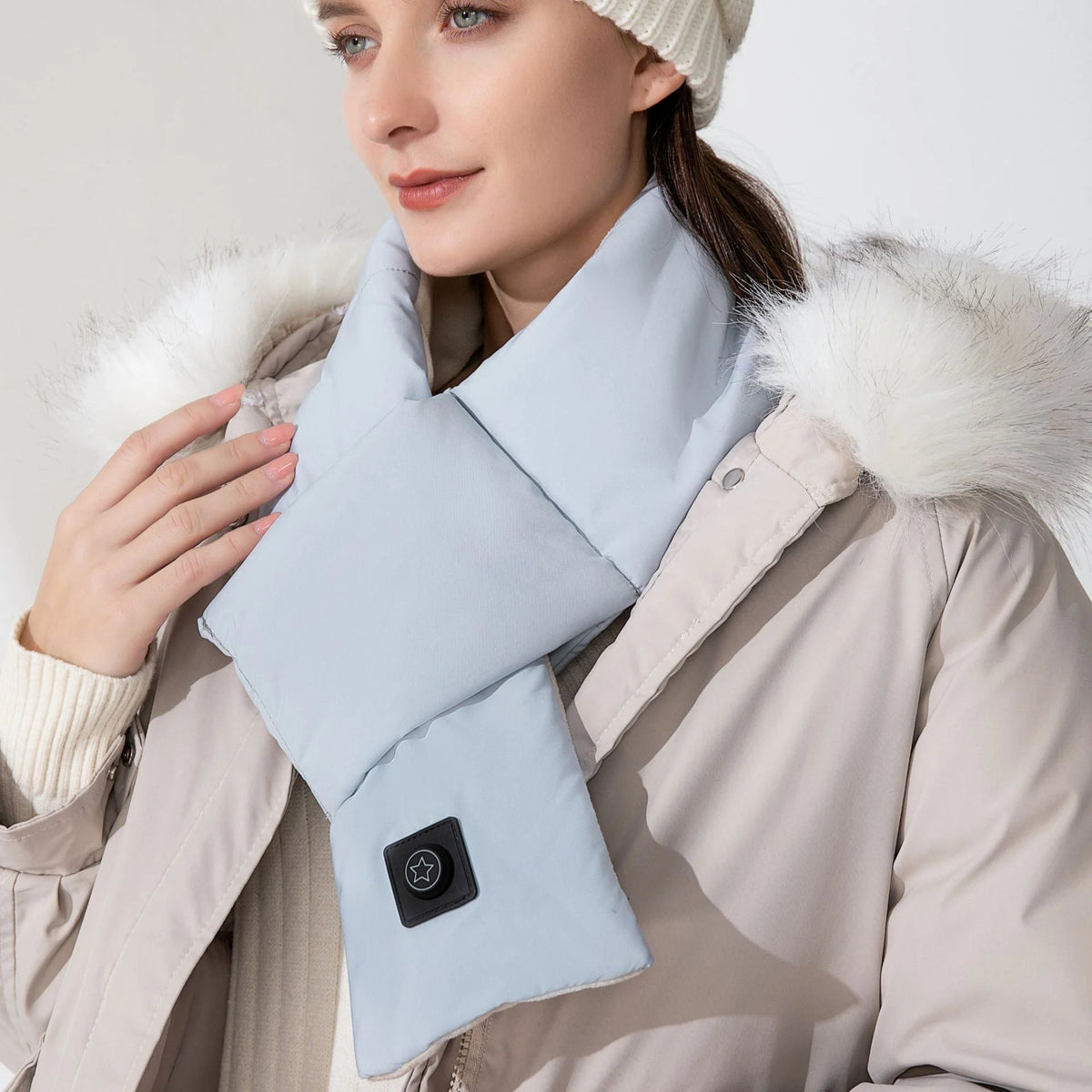 Heated Scarf USB-Powered Adjustable Heat Soft Cotton