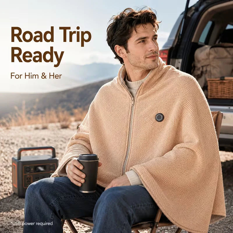 Heated Shawl USB Powered 3 Heat Settings