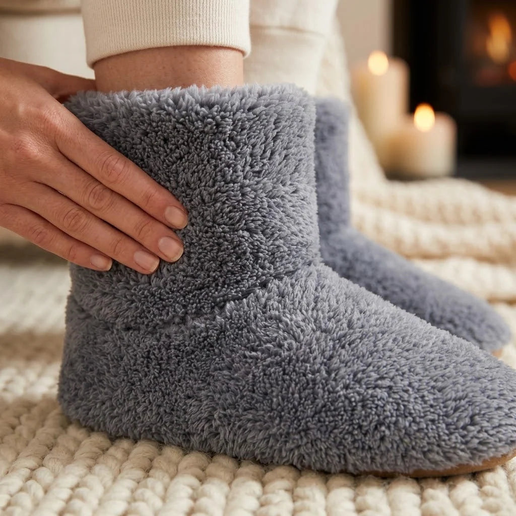 Heated Slippers USB-Powered Ankle-High Non-Slip