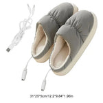 Heated Slippers USB-Powered Plush Lined With Steady Heat Control