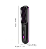Heated Styling Brush Cordless Ceramic Bristles Scalp Guard