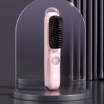 Heated Styling Brush Cordless Ceramic Bristles Scalp Protection