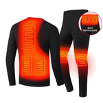 Heated Thermal Underwear Set 3 Heat Settings Four-Way Stretch