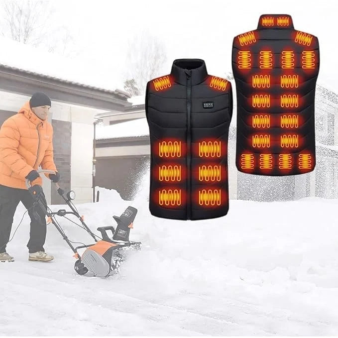 Heated Vest Rechargeable Multiple Heating Zones 4 Settings