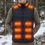 Heated Vest USB-Powered 28 Heating Zones Adjustable Settings