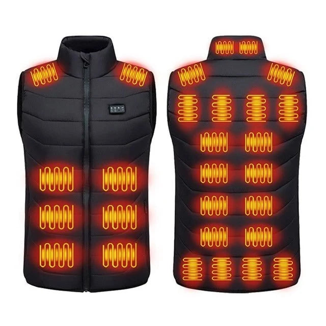 Heated Vest USB-Powered 28 Heating Zones Adjustable Settings