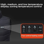 Heated Vest USB-Powered 28 Heating Zones Adjustable Settings