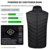Heated Vest USB Powered 3 Heat Levels Windproof Polyester