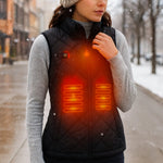 Heated Vest USB-Powered Nine Heating Zones Adjustable Heat Levels
