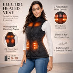 Heated Vest USB-Powered Nine Heating Zones Adjustable Heat Levels
