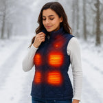 Heated Vest USB-Powered Nine Heating Zones Adjustable Heat Levels