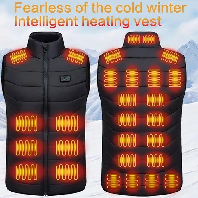 Heated Vest USB-Rechargeable Multi-Zone Four Heat Settings