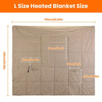 Heated Wrap Blanket Six-Zone USB-Powered with Pockets