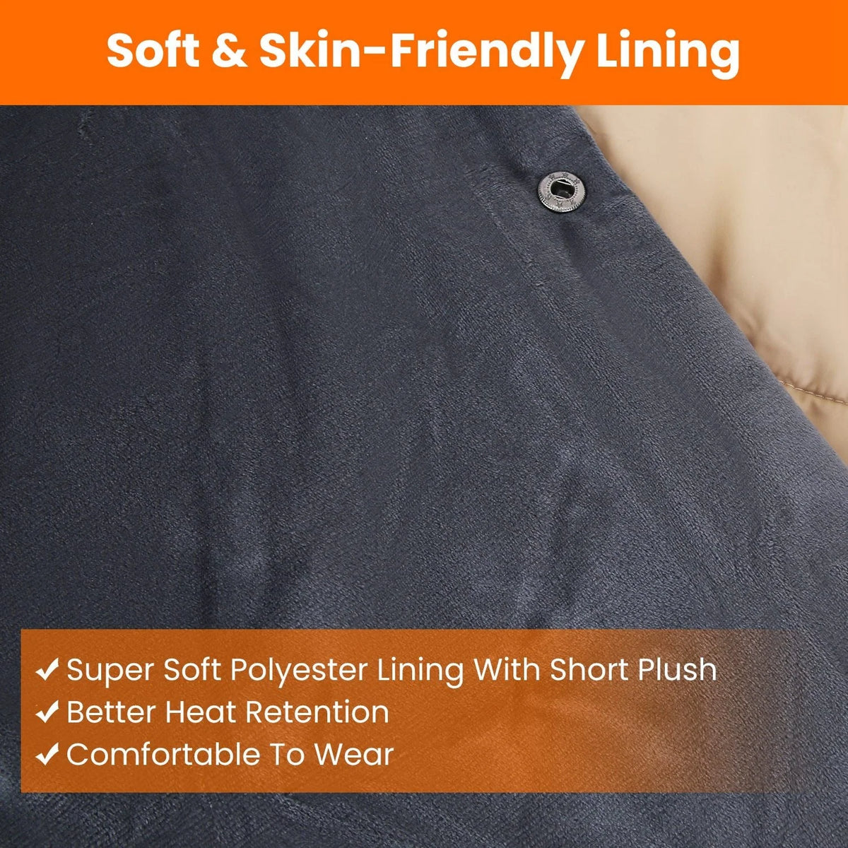 Heated Wrap Blanket Six-Zone USB-Powered with Pockets