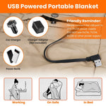 Heated Wrap Blanket Six-Zone USB-Powered with Pockets