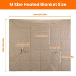 Heated Wrap Blanket Six-Zone USB-Powered with Pockets