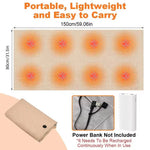 Heated Wrap Blanket USB-C Powered Zippered 8 Heating Zones