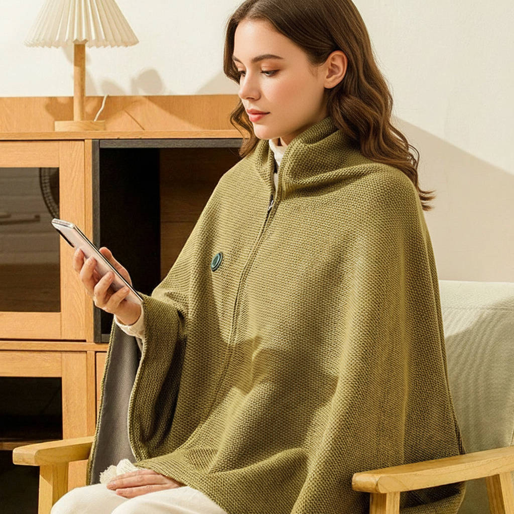 Heated Wrap Blanket USB-C Powered Zippered 8 Heating Zones