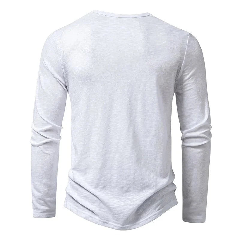 Henley Shirt 100% Cotton Slim Fit Lightweight