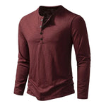Henley Shirt 100% Cotton Slim Fit Lightweight
