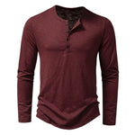 Henley Shirt 100% Cotton Slim Fit Lightweight