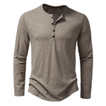 Henley Shirt 100% Cotton Slim Fit Lightweight
