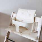 High Chair Cushion Padded Machine-Washable Cover Harness-Ready