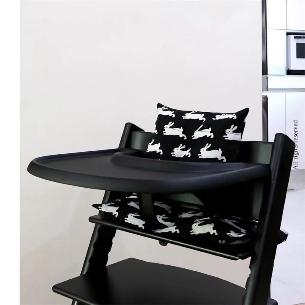 High Chair Cushion Padded Machine-Washable Cover Harness-Ready