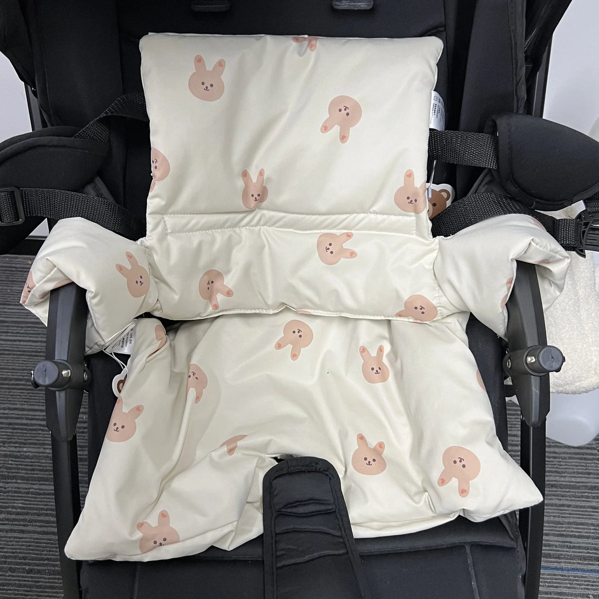 High Chair Cushion Padded Machine-Washable Cover Harness-Ready