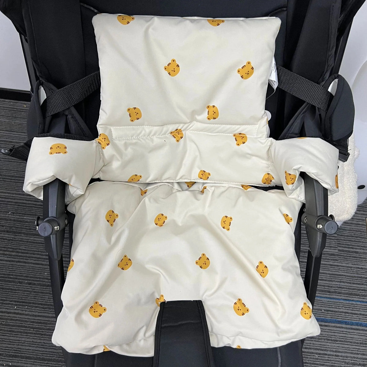 High Chair Cushion Padded Machine-Washable Cover Harness-Ready