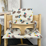 High Chair Cushion Padded Machine-Washable Cover Harness-Ready