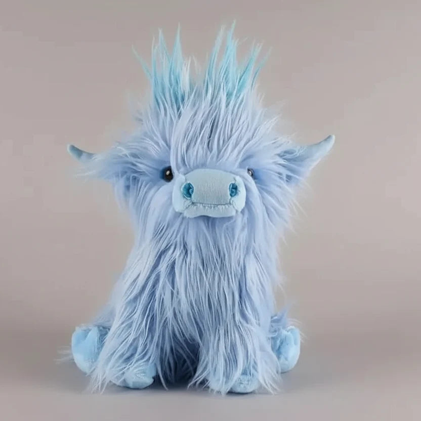 Highland Cow Plush Toy Super-Soft Shaggy Mane 9.8 Inch