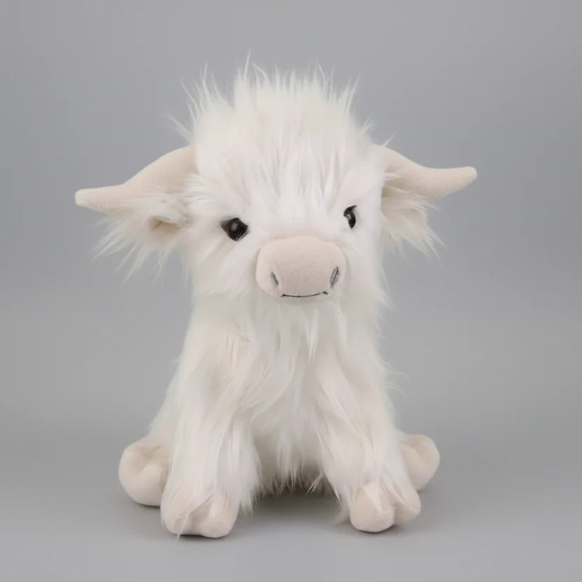 Highland Cow Plush Toy Super-Soft Shaggy Mane 9.8 Inch