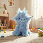 Highland Cow Plush Toy Super-Soft Shaggy Mane 9.8 Inch