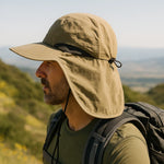 Hiking Hat Wide Brim Breathable Mesh Adjustable Chin Strap