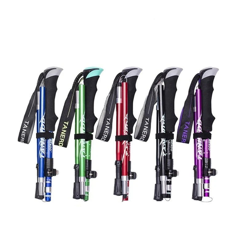 Hiking Poles Aluminum Foldable Quick-Lock EVA Foam Grip