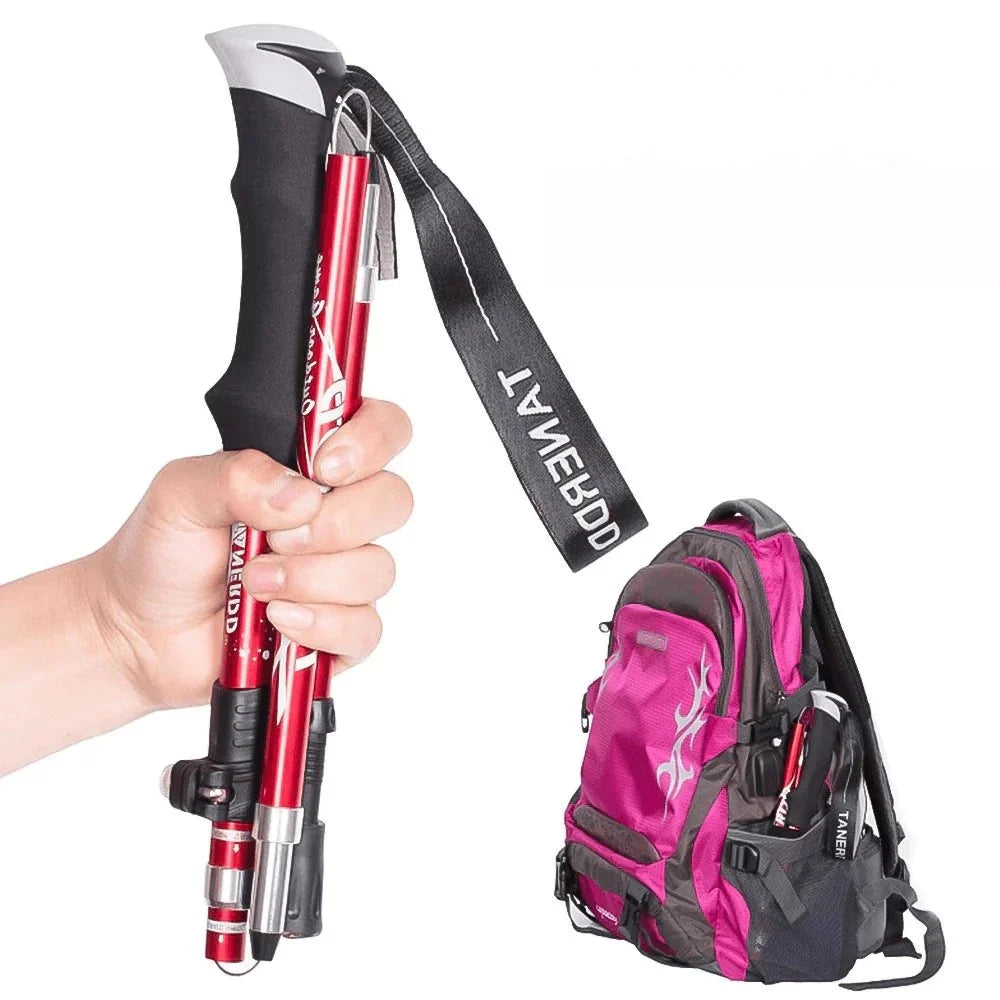 Hiking Poles Aluminum Foldable Quick-Lock EVA Foam Grip