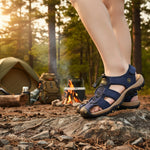 Hiking Sandals Closed-Toe Adjustable Straps Non-Slip Rubber Sole