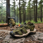 Hiking Sandals Closed-Toe Adjustable Straps Non-Slip Rubber Sole