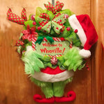 Holiday Decor Arrangement Foliage & Candy Cane Accents